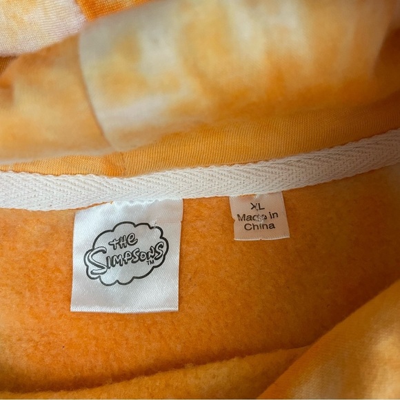 The Simpsons BART Skateboard Skeleton Graphic Tie Dye Hoodie Sweatshirt XL - Picture 10 of 15